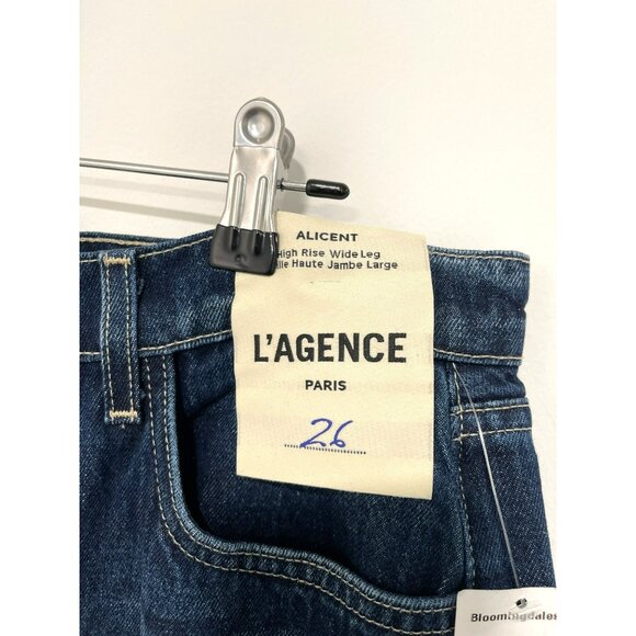 New L'Agence Alicent High Rise Wide Leg Denim Jeans - Picture 8 of 9